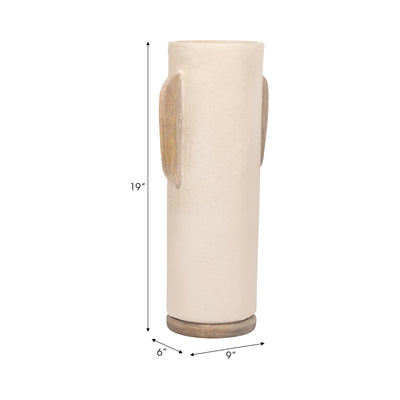 Ecomix, 19" Organic Vase, Ivory