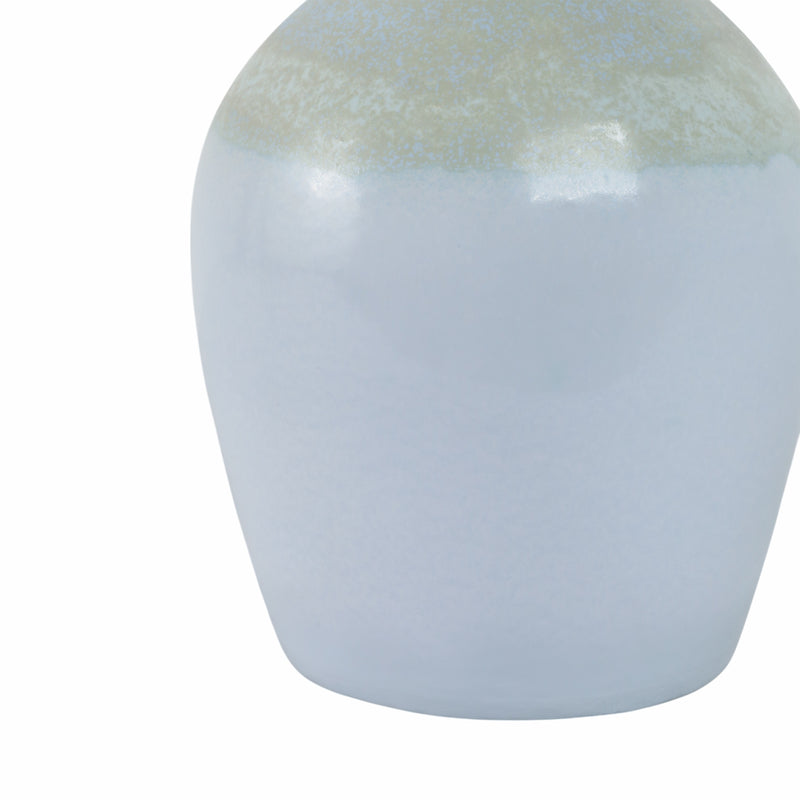 CLAY, 11" REACTIVE VASE, BLUE/GREEN