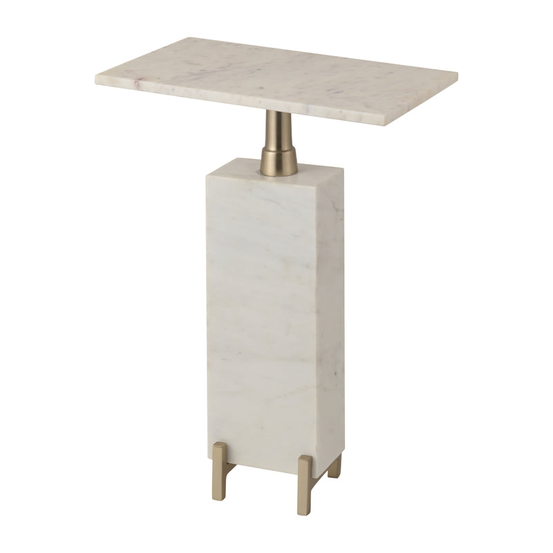 23" Lolla White Marble Table