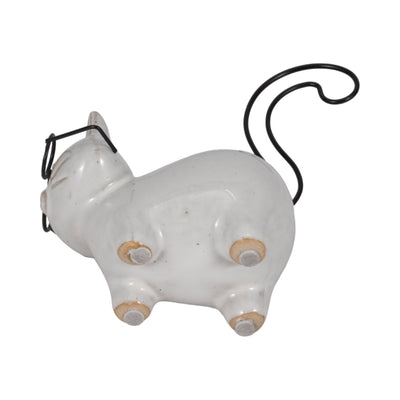 CER, 6" STANDING KITTY, WHITE/BLACK