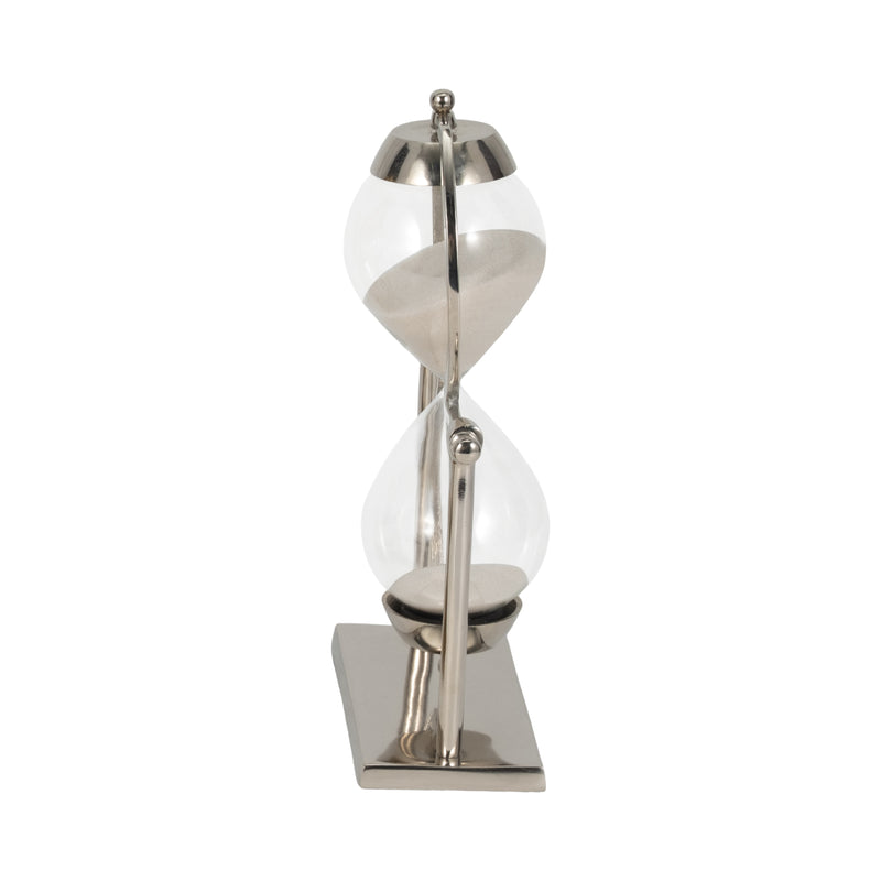 11"h Silver Metal Sandtimer