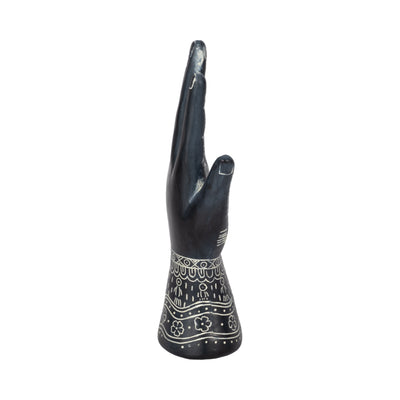 RESIN, 10" TATTOO HAND, BLACK