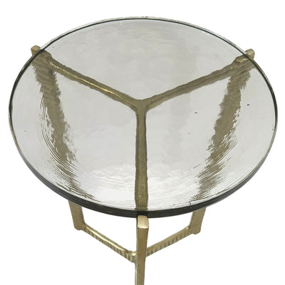 22" Bennington Tall Recycled Glass Accent Table