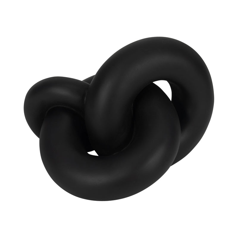 9" Resin Knot Decor, Black