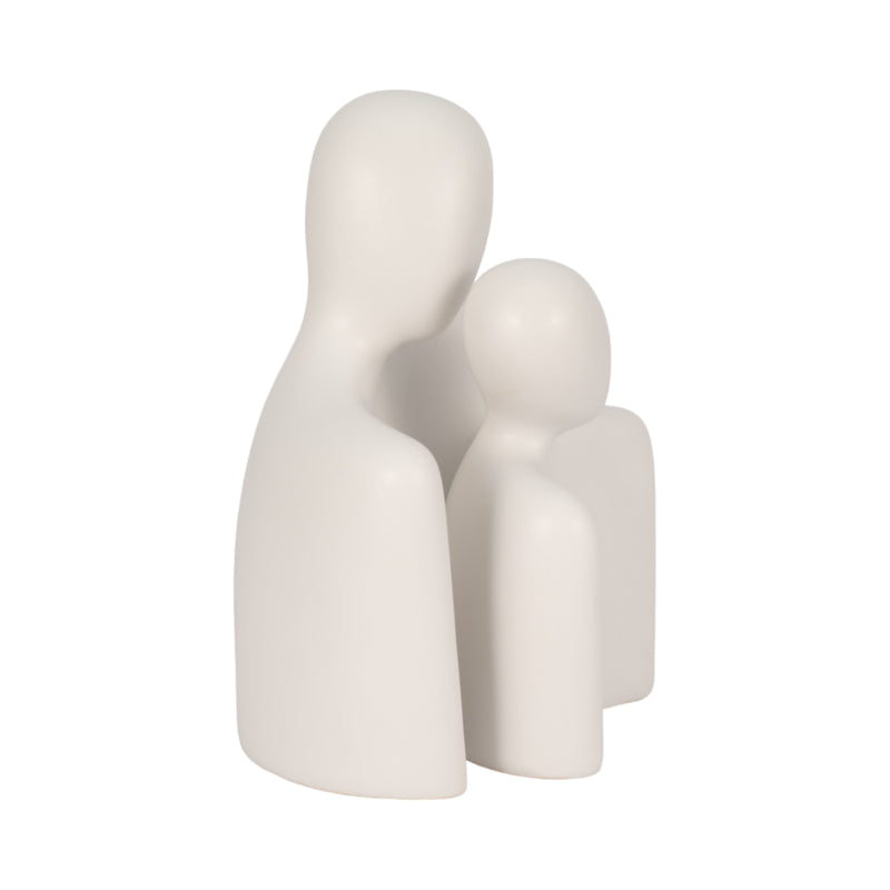 S/2 8/10" Textured Abstract Figures, White