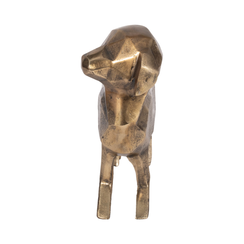 13" Alona Geometric Dog, Gold