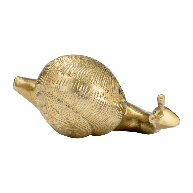 7"L METAL, DECO SNAIL, GOLD