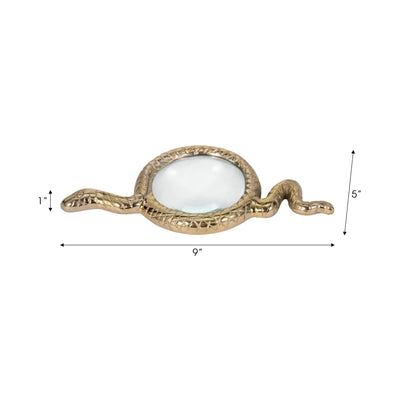 9" Snake Magnifying Glass, Gold