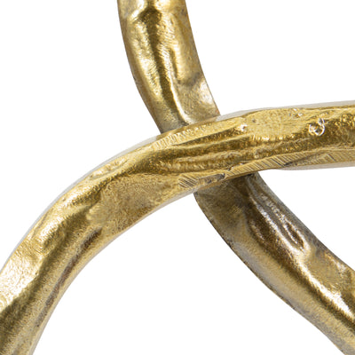 Metal, 31" Multiple Ring With Marble Base, Gold