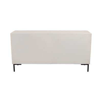 60" Harlow Carved Wood Sideboard, White Washed