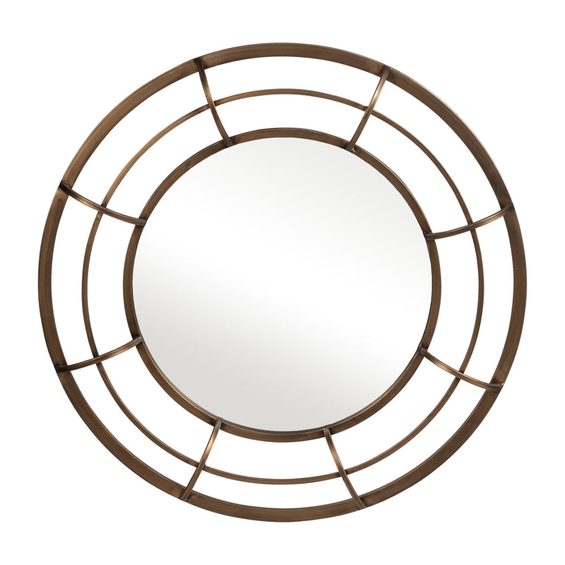 METAL FRAME 28" WALL MIRROR ,GOLD - WB