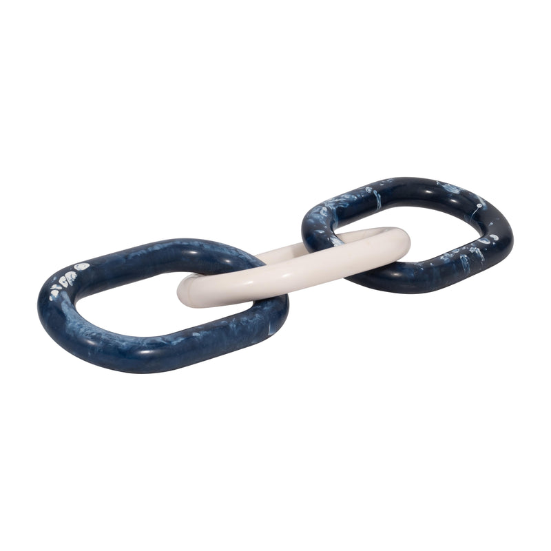 21" Desta Blue Resin Link Chain