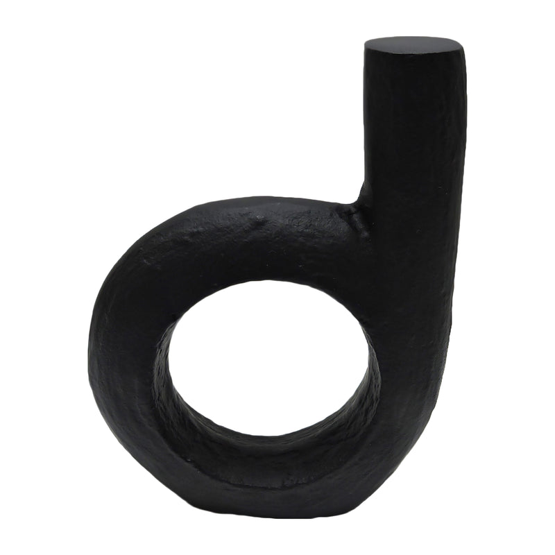 Metal, 9" Looped Sculpture, Black