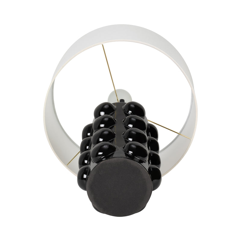 Ceramic 22" Bubble Table Lamp, Black