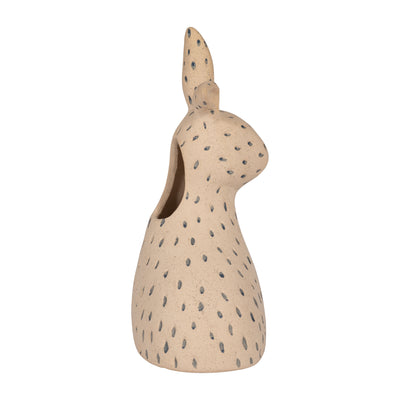 Cer, 8" Spotted Bunny, Ivory/blue