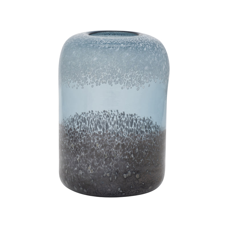 GLASS, 9" OMBRE VASE, MULTI