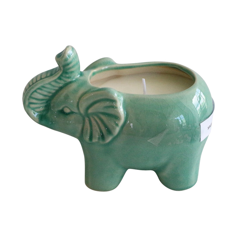 S/4 7" Elephant Citro Candle By Liv & Skye, 8oz