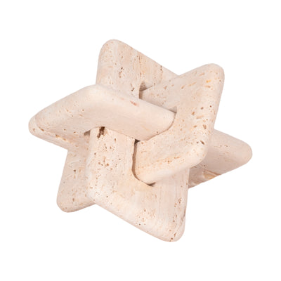 7" Travertine Squared Knot, Tan