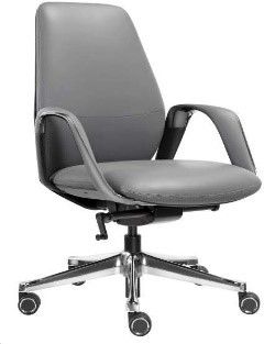 Medium Back Chair Grey Black – Al Rugaib Furniture