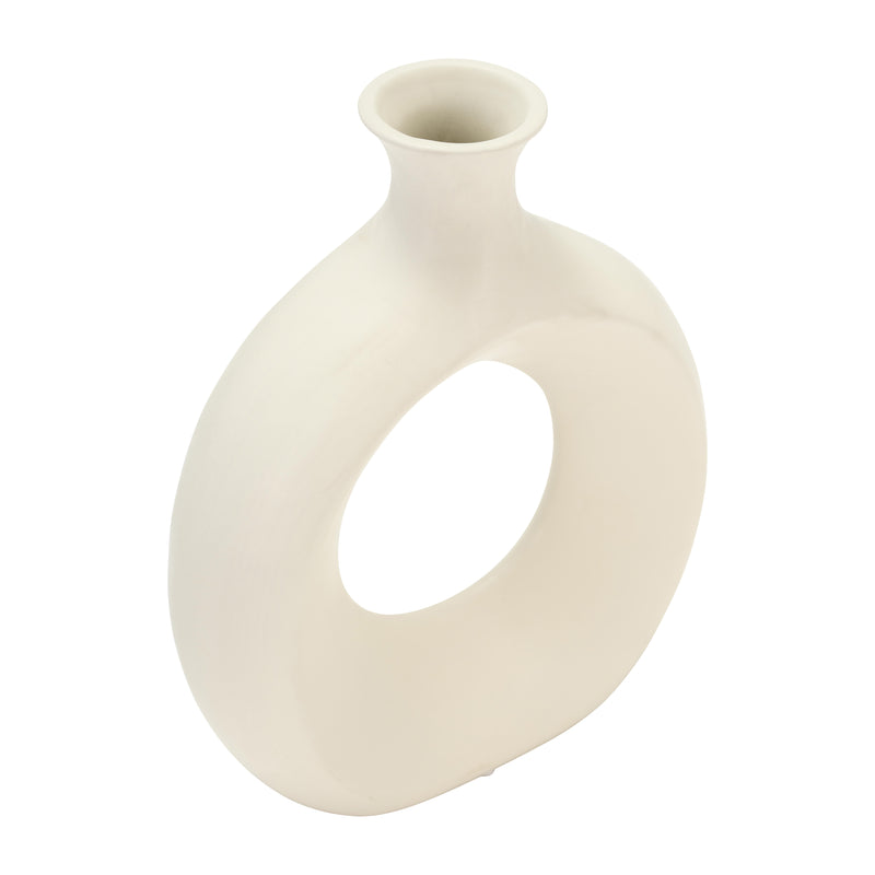 DOL, 10" OPEN CUT VASE, COTTON