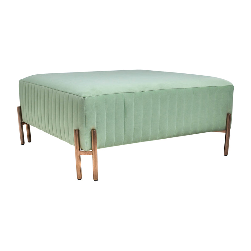 SQUARE OTTOMAN - GREEN KD