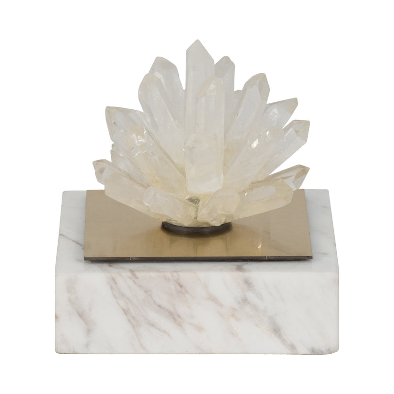 4" Julia Short Crystal And Marble Block