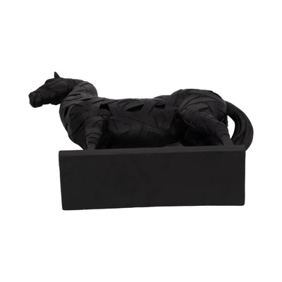 17" Horse Sculpture On Base, Black