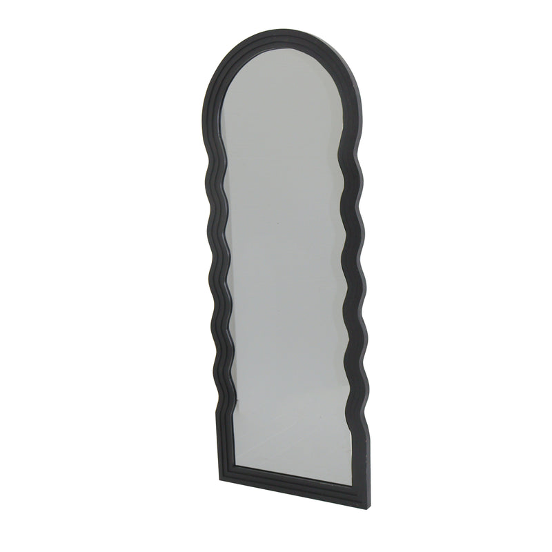 24x64 Layered Curvy Leaner Mirror, Black