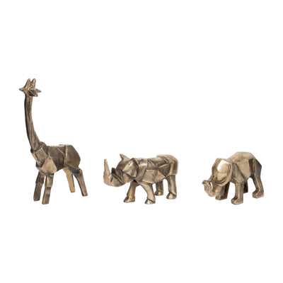 S/3 8/8/10" Alona Geometric Safari Animals