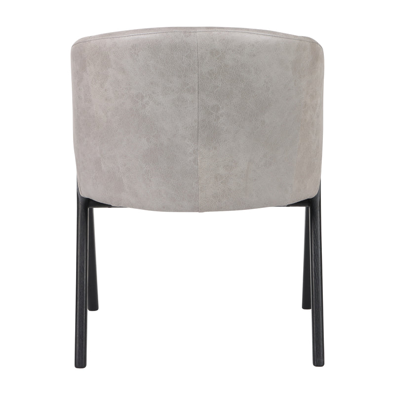 31" Astra Suede Wood Accent Chair, Ivory