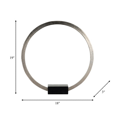 METAL,17",STANDING RING W/BASE ,NICKEL/BLACK