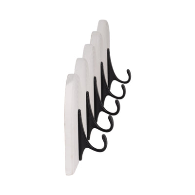 24" 5-arch Wall Hooks, White