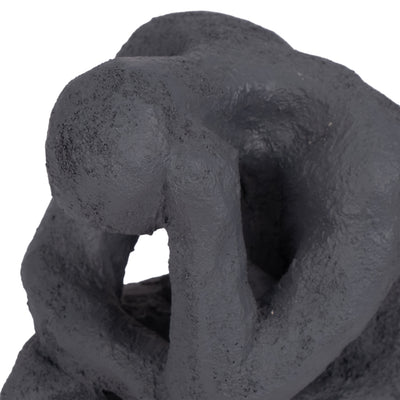 S/2 7" Thinking Man Bookends, Charcoal