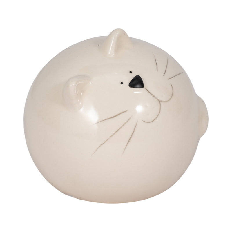 5" Kitty Orb, White