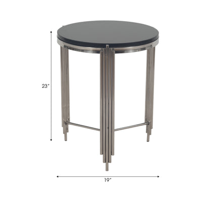 23" Aldine Stainless Steel Accent Table