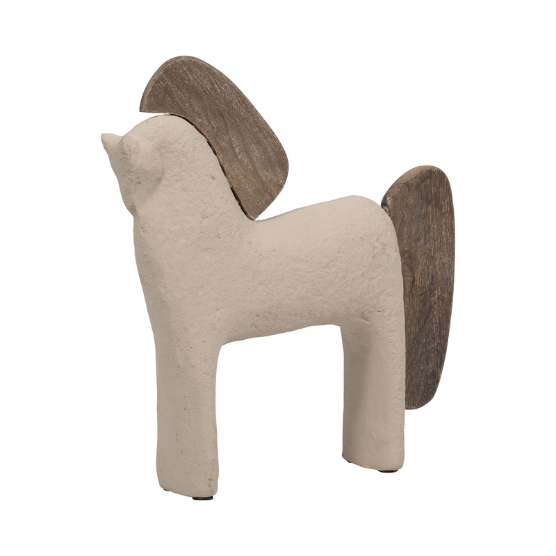 Ecomix, 12" Horse Deco, Ivory