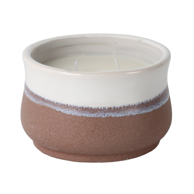 6" 12 Oz Tobacco Reactive Curved Candle, Multi