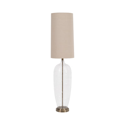 Glass 50" Bottle Table Lamp, Clear