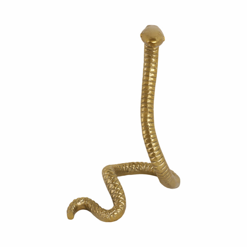 10" Tall Snake Tabletop D?cor, Gold