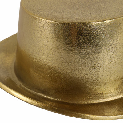 8" Metal Top Hat, Gold