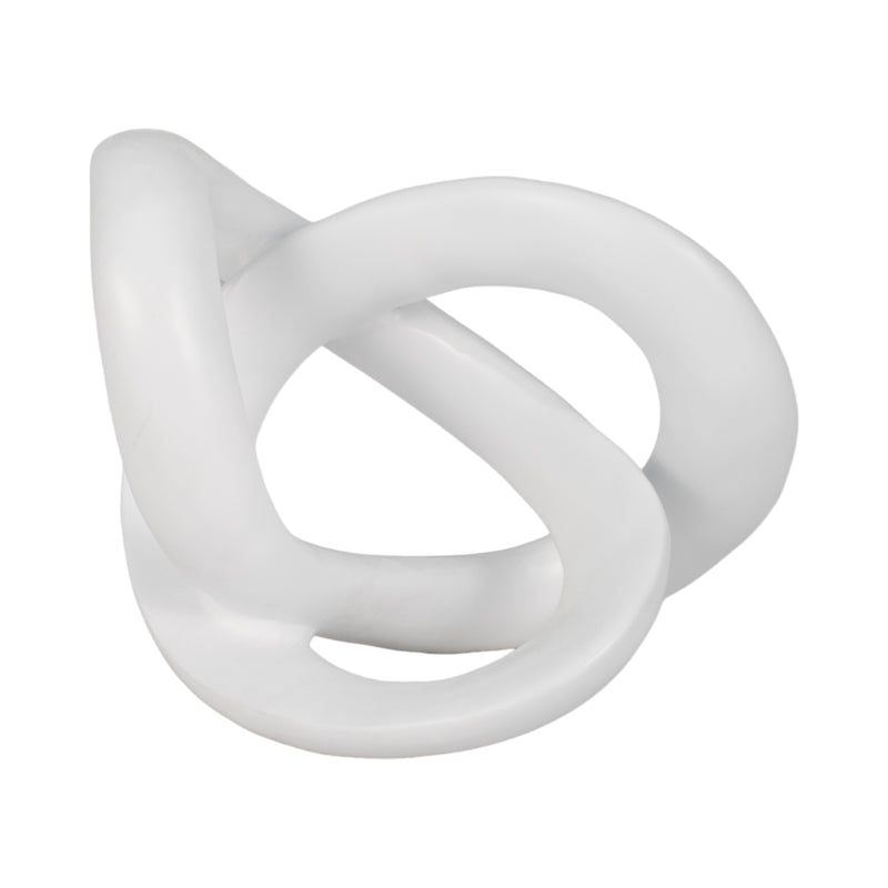 10" Sculptured Knot, White