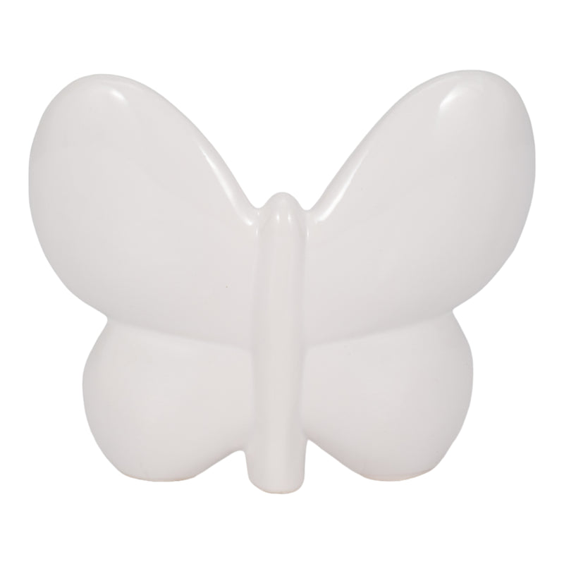 Cer, 6" Balloon Butterfly, White