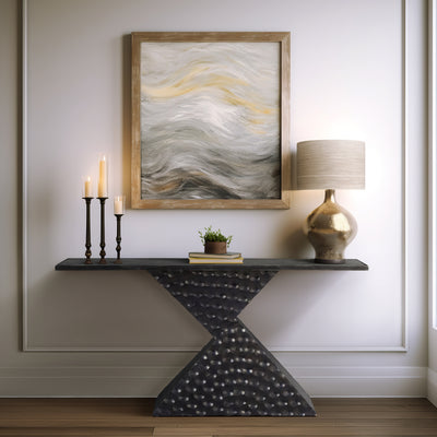 56" Liana Black Console Table, Kd