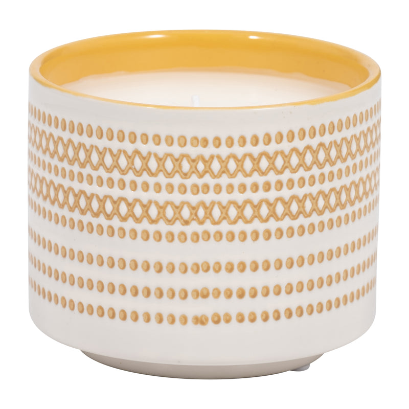 5" 15oz X Dots Citro Candle, Yellow