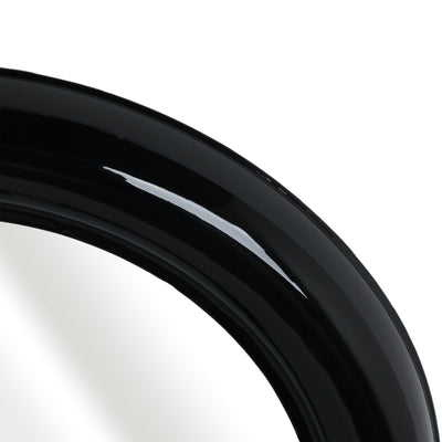 METAL 36" ROUND MIRROR, BLACK