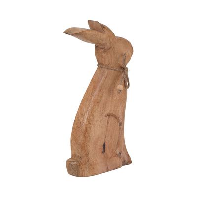 Mango Wood, 10" Rabbit, Brown