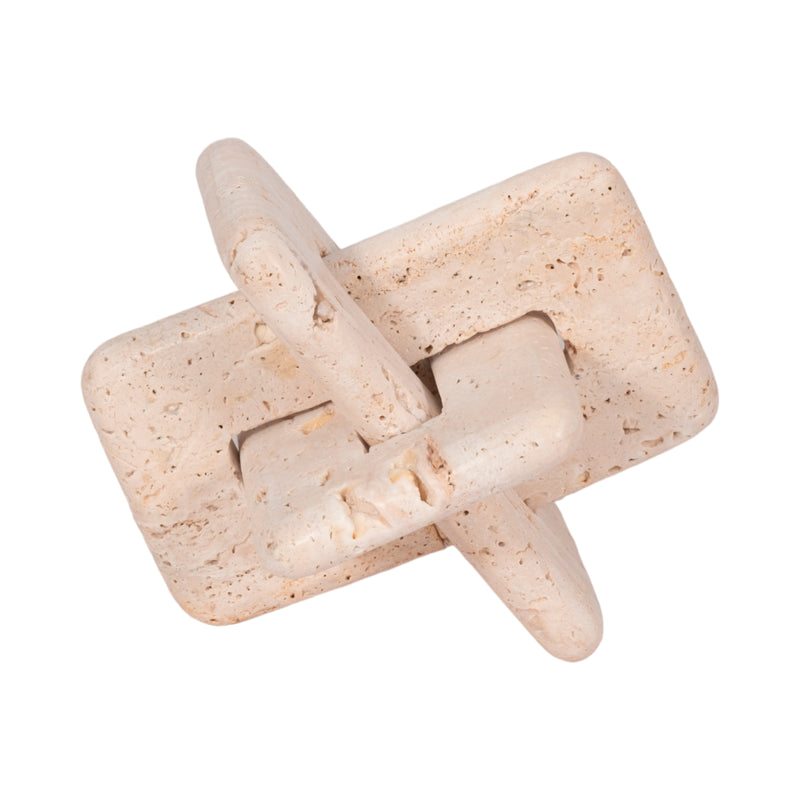 7" Travertine Squared Knot, Tan