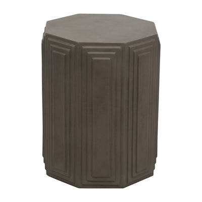 Concrete, 18" Geometric Accent Table, Dark Grey