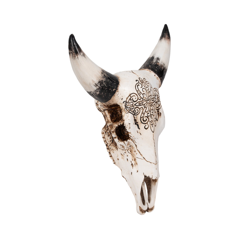 19" Western Bull Skull, Brown