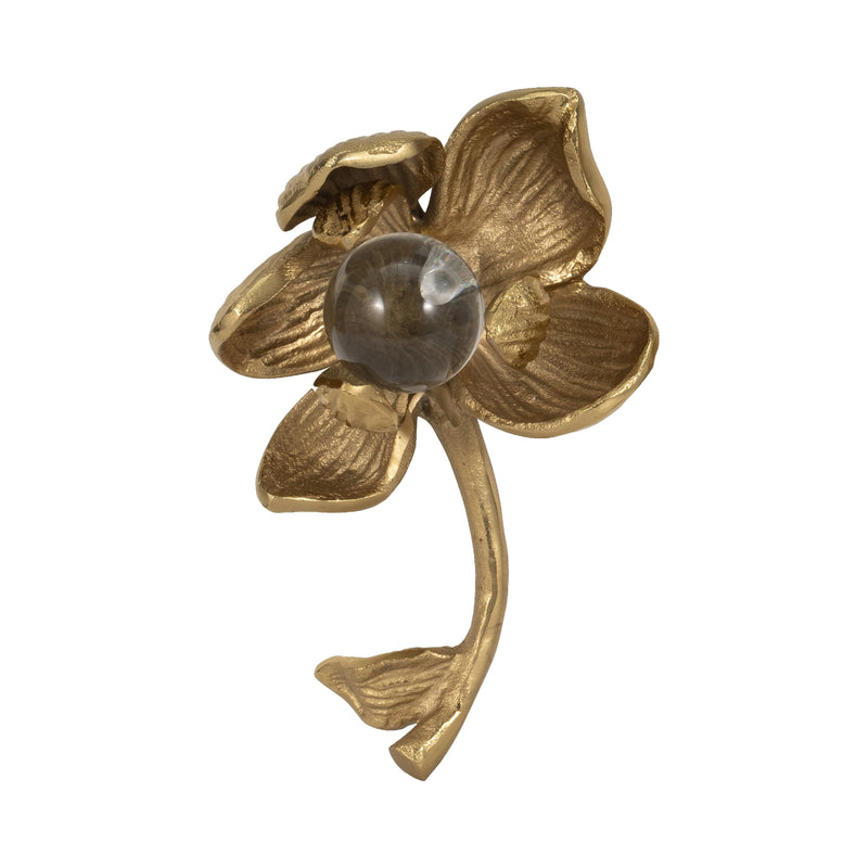 9" Darby Metal Flower, Champagne